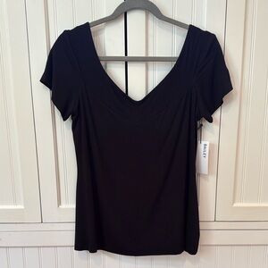 Bailey 44 Black V-Neck Blouse